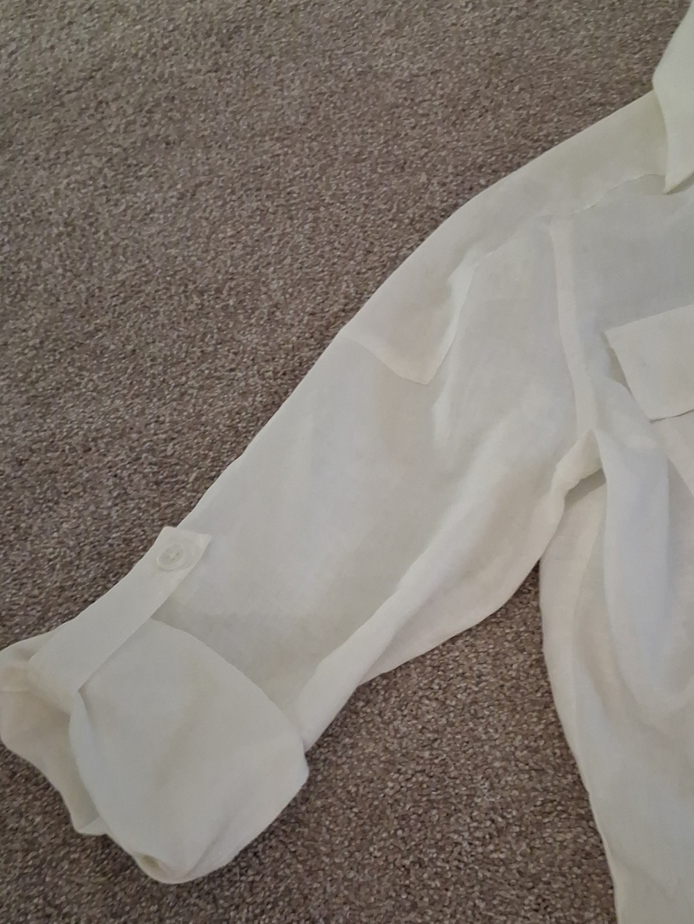 Never Worn Westbound Woman White 100% Linen Button-Up Top Patch Pockets 2X - Picture 8 of 13